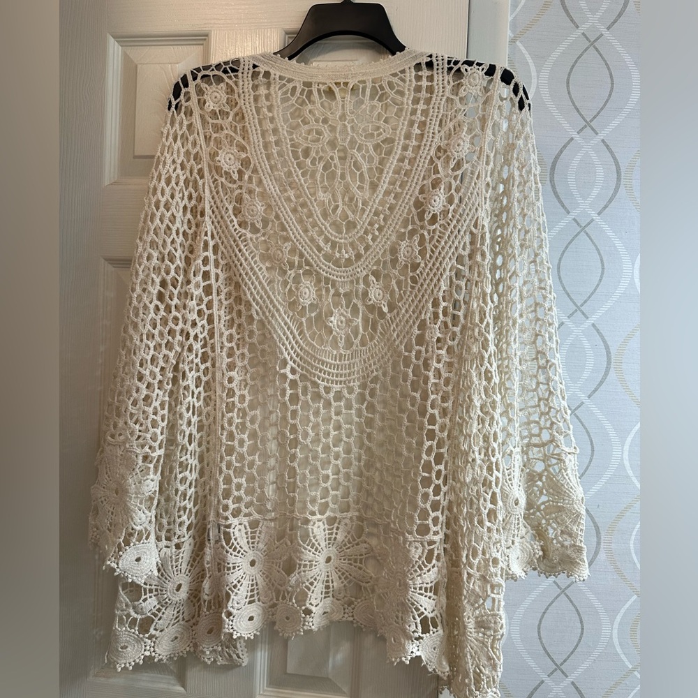 Rebellion Cream Crochet Cardigan - Picture 3 of 4